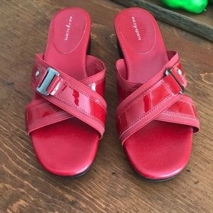 Red Easy Spirit Casual Heels